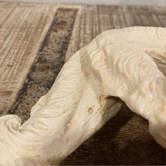 Cast Resin Statue Woman with Dogs Cream Colored Sculpture - Picture 11 of 16